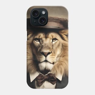 Victorian Lion Portrait Artistic Gift Fashion Serious Style Phone Case