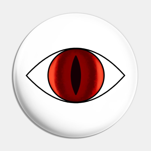 Eyeball Slit Red Pin by Caloxya