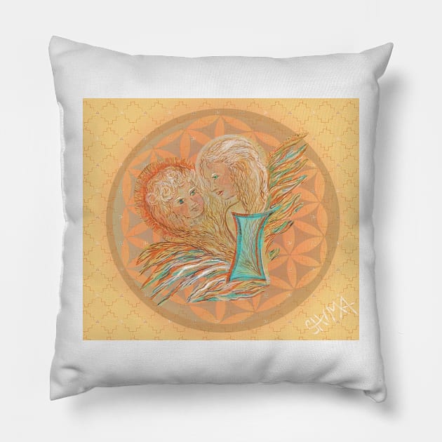 Angel child twin Pillow by shimaart