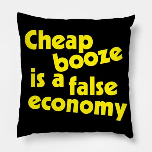 Cheap Booze // Funny Christopher Hitchens Quote Pillow