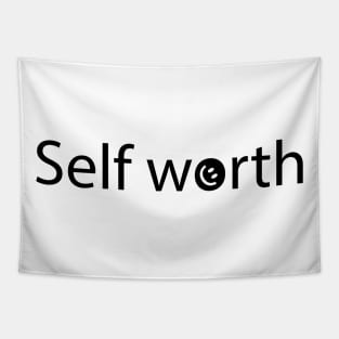 Self worth artistic design Tapestry