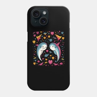 Narwhal Valentine Day Phone Case