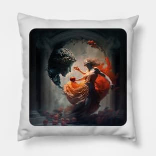 The Eternal Cycle: Persephone's Journey Through the Underworld Pillow