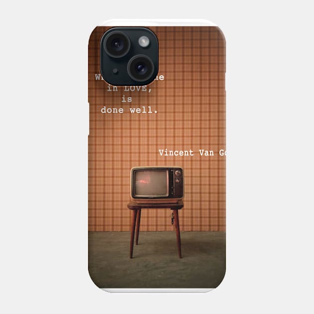 Vintage photograph with love quote Phone Case by thecolddots