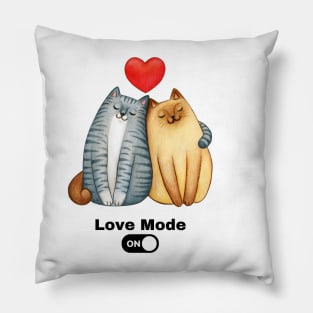 Funny And Romantic Cat Couple Pillow