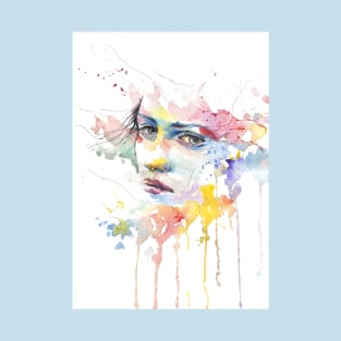 Watercolor Woman's Face T-Shirt