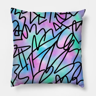 Pastel Retro Watercolour Abstract Leotard Pillow