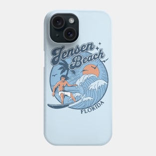 1970s Vintage Surfing Jensen Beach, Florida Retro Sunset // Old School Surfer // Surf Florida Phone Case