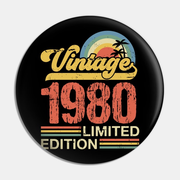 Retro vintage 1980 limited edition Pin by Crafty Pirate 