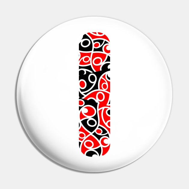 Maori Kowhaiwhai Patchwork Pattern Pin by mailboxdisco