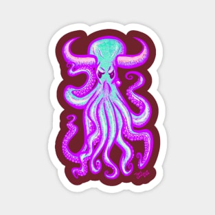 Neon Fallen Angel Octopus Magnet