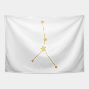 Cancer Zodiac Constellation in Gold Tapestry