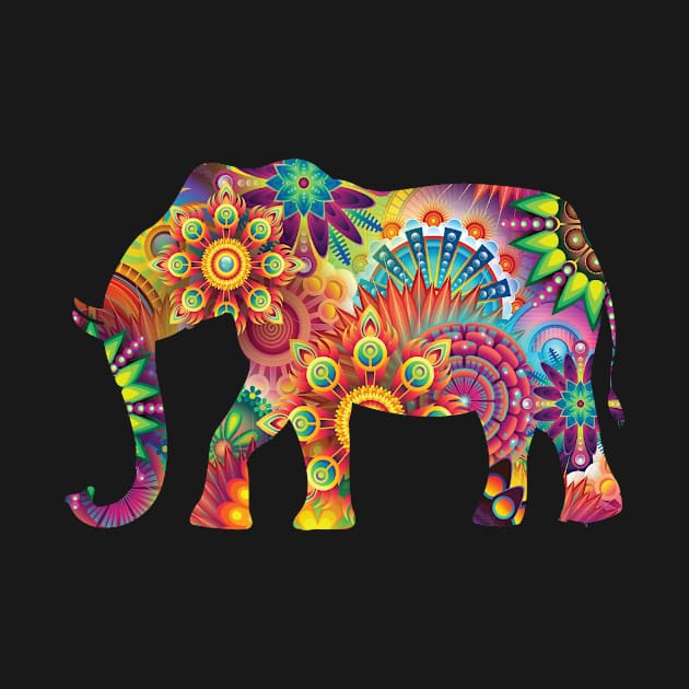 Aesthetic Multicolored Elephant | For elephants lovers by gmnglx