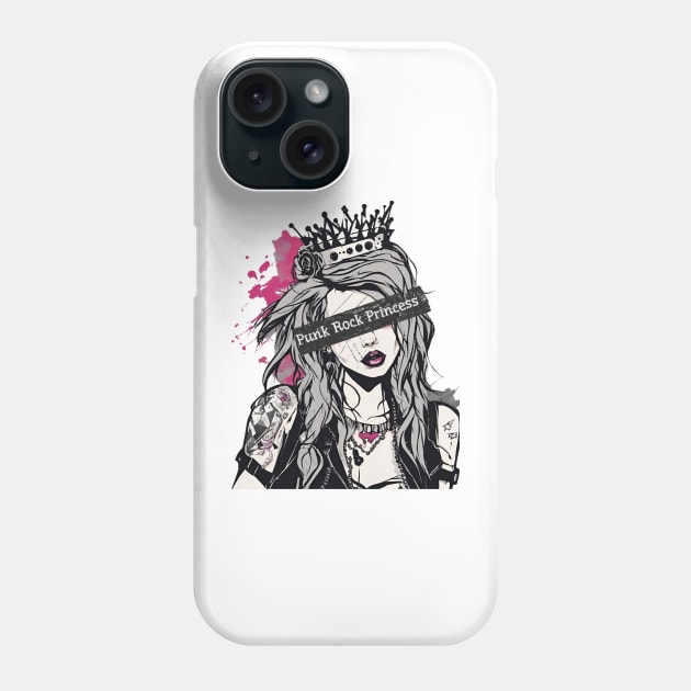 Punk Rock Princess Phone Case by This Geeky Life