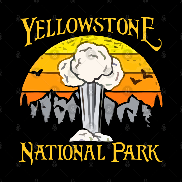 yellowstone national park retro by KyleCreated