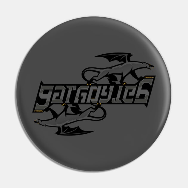 Gargoyles Ambigram Pin by Phoenix8341