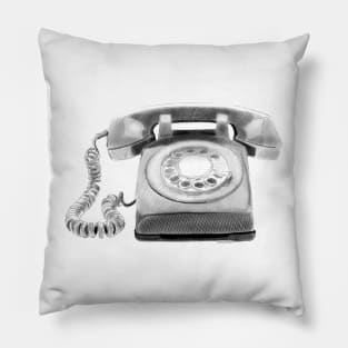 Inktober Rotary Telephone Pillow