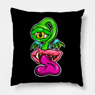 Lick You Ghost Weird Cartoon Monster Pillow