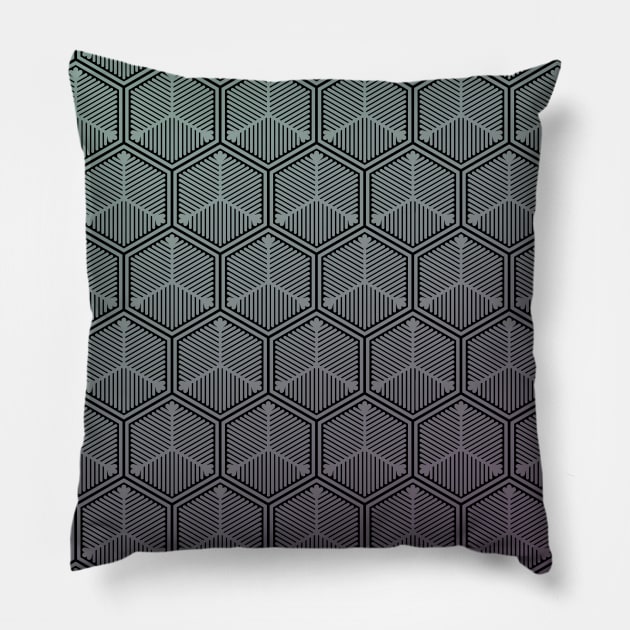 Hexagonal seamless pattern Pillow by Blacklinesw9