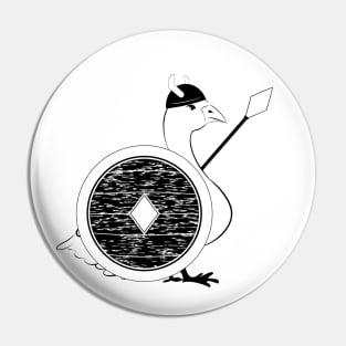 Guard goose with shield Pin