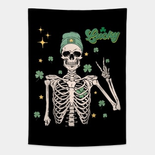 St. Patrick's Lucky Skeleton Tapestry