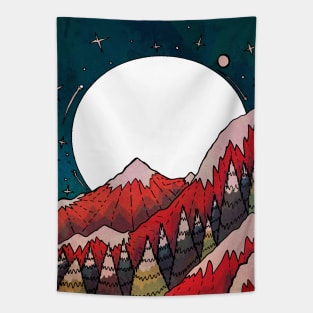 Winter stars and peaks Tapestry