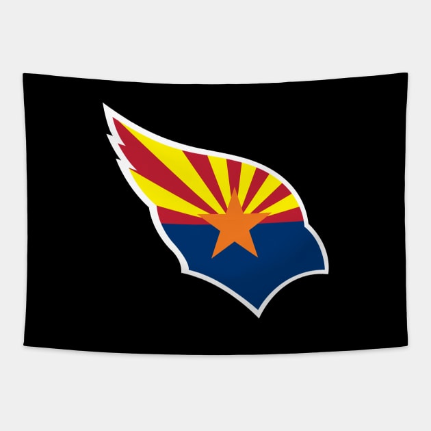 Arizona Cardinals Fully Infused Flag Tapestry by LunaGFXD