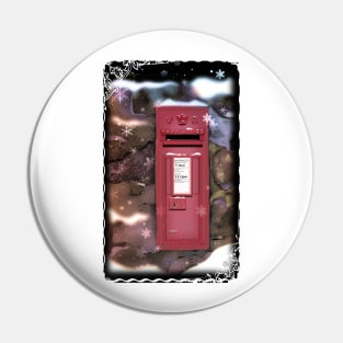 Traditional Red Post Box Christmas design { version 2 } Pin