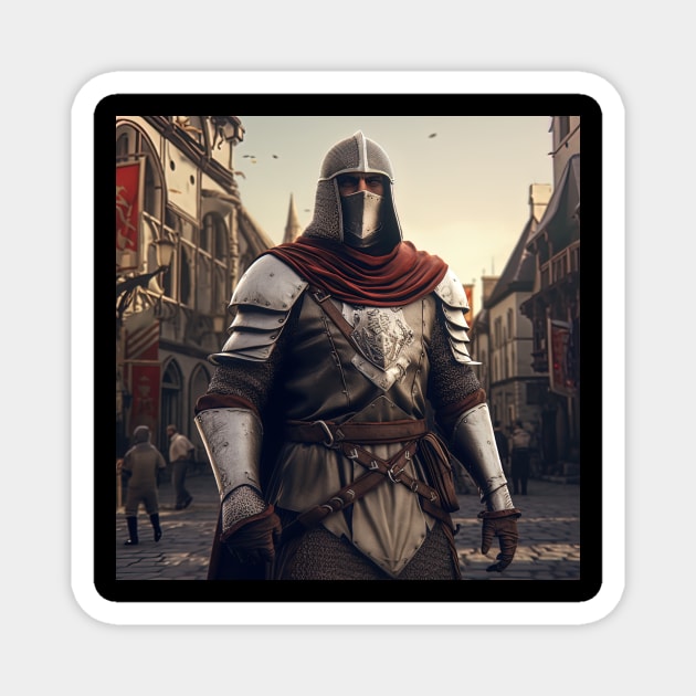 Medieval Soldier Magnet by ComicsFactory