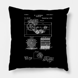 Cotton Gin patent / cotton engine blueprint Pillow