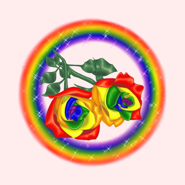 Gay pride roses by HauntedIndigo