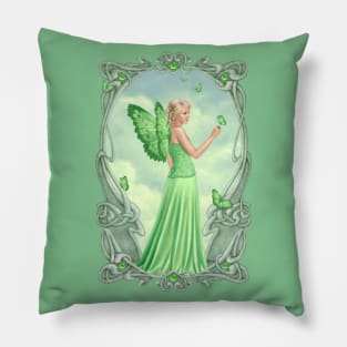 Peridot Birthstone Fairy Pillow