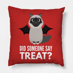 Birman Cat Halloween Trick or Treat Pillow