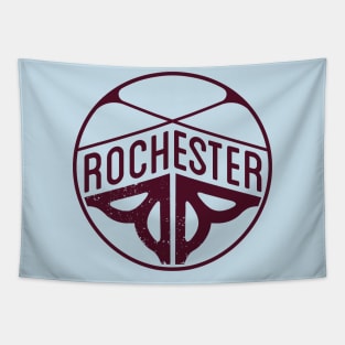 Rochester Flower Logo - burgundy Tapestry