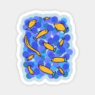 Colorful Cute Yellow Fish Pattern Magnet