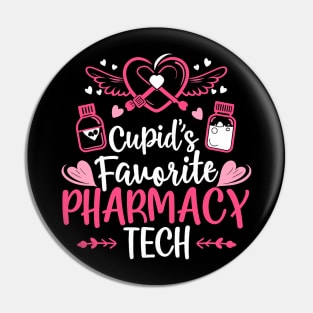Cupid_s Favorite Pharmacy Tech Valentine_s Day Cupid_s Pin