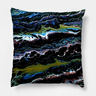 landscaping abstract fluid art Pillow