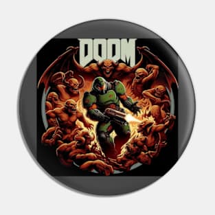 Doom Guy Circle of Death Pin