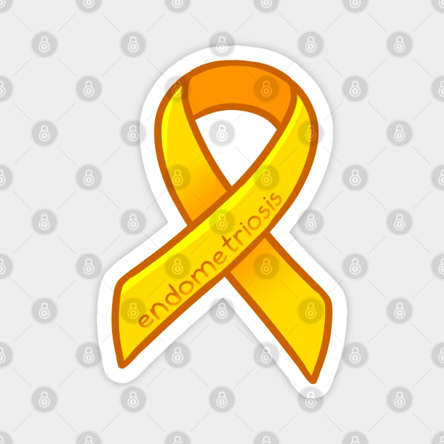 Endometriosis Awareness Ribbon Magnet by leashonlife