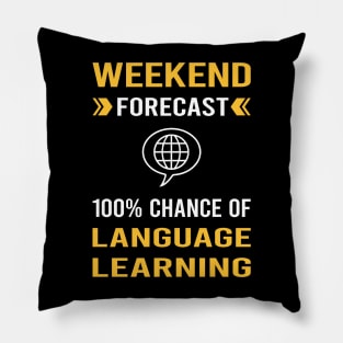 Weekend Forecast Language Learning Pillow