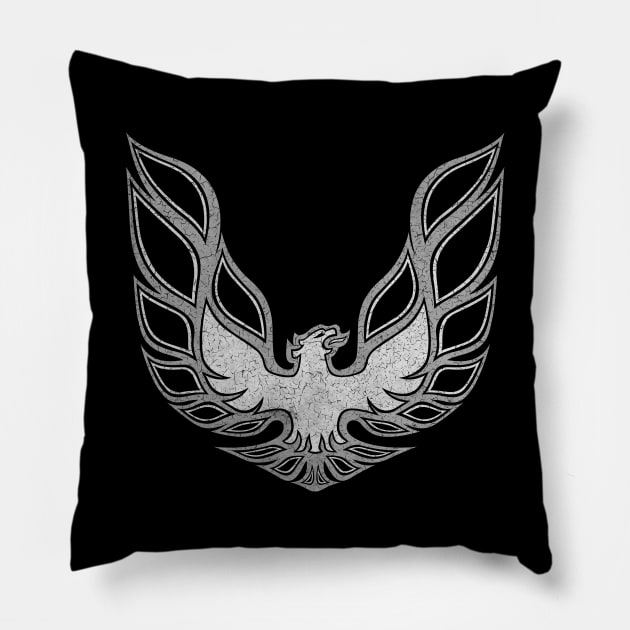 Firebird - Distressed - Chrome Pillow by Barn Shirt USA