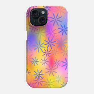 Multicolor Flowers on a Bright Colorful Background v4 yellow underlay Phone Case