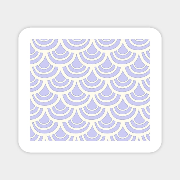 Periwinkle fish scale Magnet by hamptonstyle