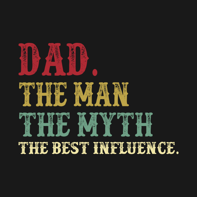 Dad - The Man - The Myth - The Best Influence Father's Day Gift Papa by David Darry