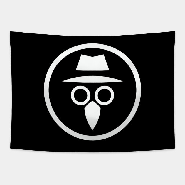 Plague Doctor Icon (White) Tapestry by inotyler