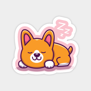 Cute Corgi Sleeping Magnet