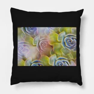 Succulent photographed through prism filter Pillow