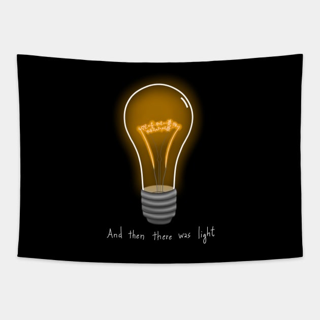 Maxwell Lightbulb Tapestry by Andropov