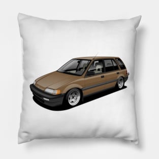 Civic wagon white background Pillow