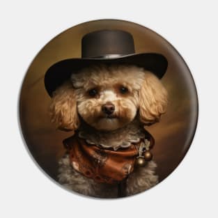 Cowboy Dog - Poodle Pin